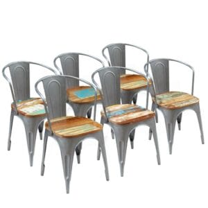 Dining Chairs 6 pcs Solid Reclaimed Wood 51x52x80 cm