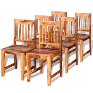 Dining Chairs 6 pcs Solid Sheesham Wood