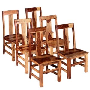 Dining Chairs 6 pcs Solid Sheesham Wood