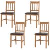 Dining Room Set 5 Pieces Solid Oak