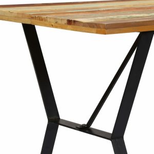 Dining Table 140x80x76 cm Solid Reclaimed Wood