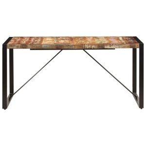 Dining Table 160x80x75 cm Solid Reclaimed Wood