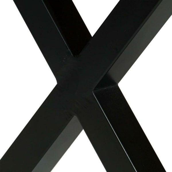 Seaside 180cm Reclaimed Dining Table X Black Metal Leg & Solid Wood Top