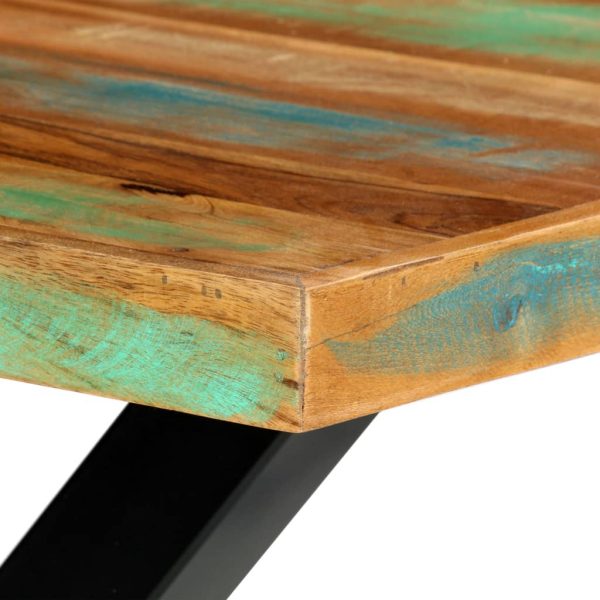 Seaside 180cm Reclaimed Dining Table X Black Metal Leg & Solid Wood Top