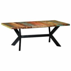 Dining Table 200x100x75 cm Solid Reclaimed Wood