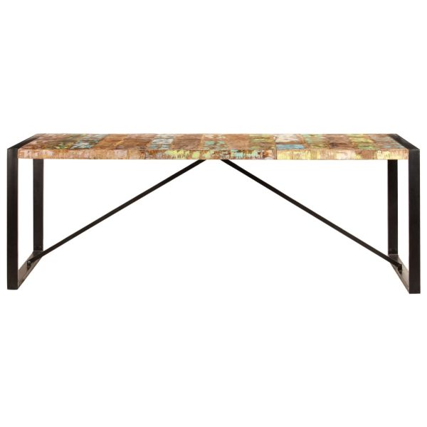 Dining Table 220x100x75 cm Solid Reclaimed Wood