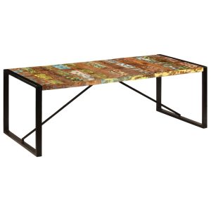 Dining Table 220x100x75 cm Solid Reclaimed Wood