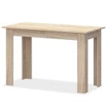 Dining Table and Benches 3 Pieces Chipboard Oak 3