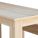 Dining Table and Benches 3 Pieces Chipboard Oak 5