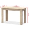 Dining Table and Benches 3 Pieces Chipboard Oak
