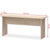Dining Table and Benches 3 Pieces Chipboard Oak