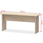 Dining Table and Benches 3 Pieces Chipboard Oak 7