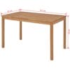 Dining Table Solid Oak 117x67x73 cm