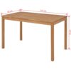 Dining Table Solid Oak 117x67x73 cm