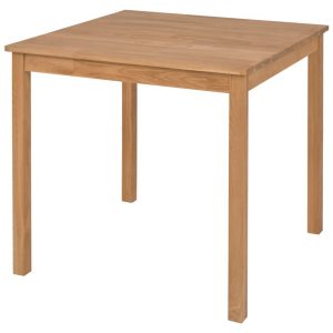Dining Table Solid Oak 75x75x73 cm