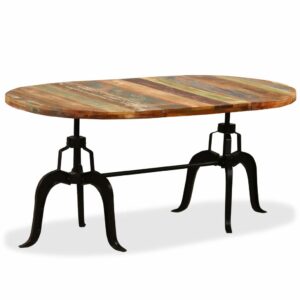 Dining Table Solid Reclaimed Wood and Steel 180 cm