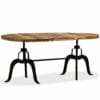 Dining Table Solid Reclaimed Wood and Steel 180 cm