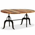 Dining Table Solid Reclaimed Wood and Steel 180 cm 4