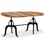 Dining Table Solid Reclaimed Wood and Steel 180 cm 5