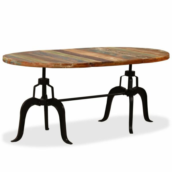 Dining Table Solid Reclaimed Wood and Steel 180 cm