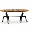 Dining Table Solid Reclaimed Wood and Steel 180 cm