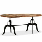 Dining Table Solid Reclaimed Wood and Steel 180 cm 1