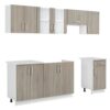 Kitchen Cabinet Unit 7 Pieces Oak Look