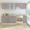 Kitchen Cabinet Unit 7 Pieces Oak Look