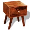 Nightstand 2 pcs with 1 Drawer 55 cm Solid Sheesham Wood