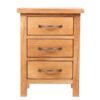 Nightstand with 3 Drawers 40x30x54 cm Solid Oak Wood