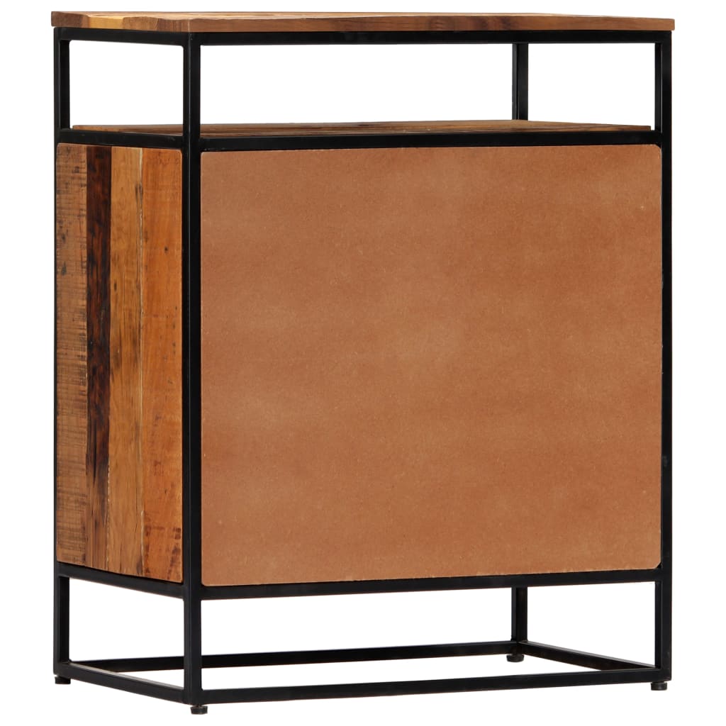 Sideboard Cabinet With Shelf 60x35x76 cm Solid Reclaimed Wood and Steel