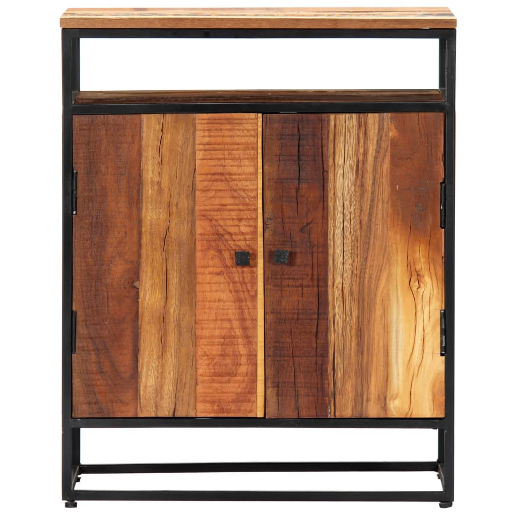 Sideboard Cabinet With Shelf 60x35x76 cm Solid Reclaimed Wood and Steel
