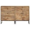 Sideboard Set 2 Pieces Reclaimed Teak Wood