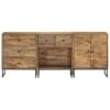 Reclaimed Teak Wood Sideboards Set Of 3 Pieces.