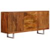 Sideboard Solid Acacia Wood with Carved Doors 158x40x75 cm