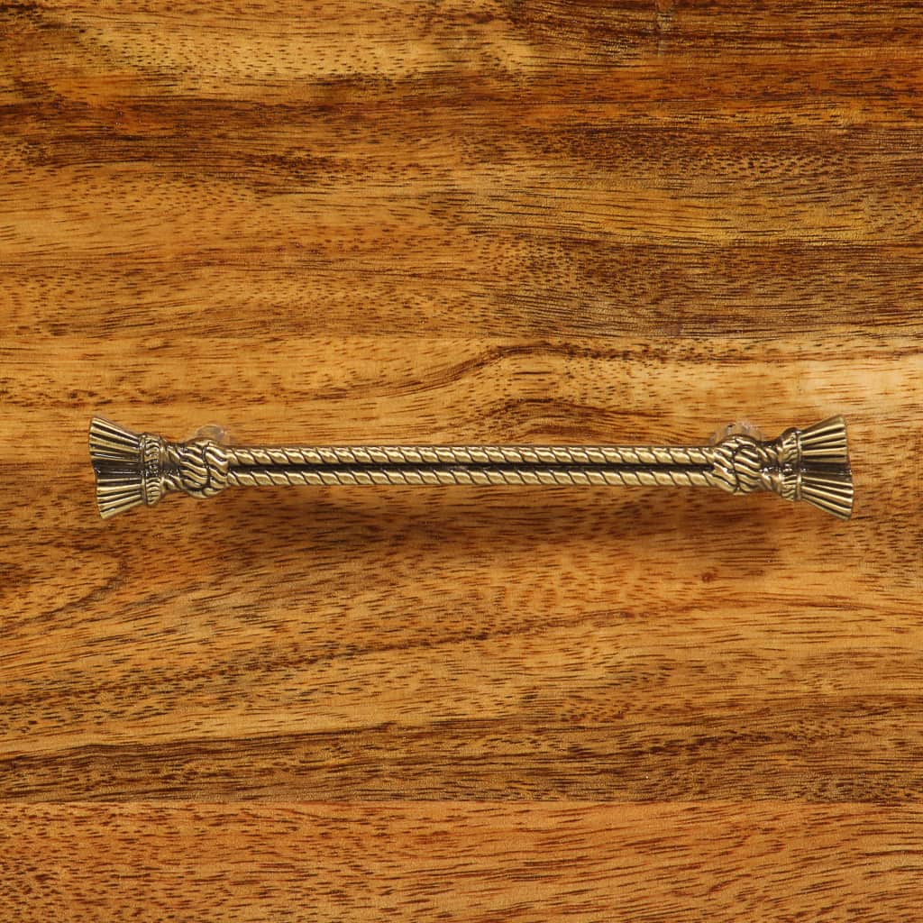 Sideboard Solid Acacia Wood with Carved Doors 158x40x75 cm