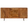 Sideboard Solid Acacia Wood with Carved Doors 158x40x75 cm