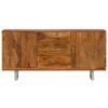 Sideboard Solid Acacia Wood with Carved Doors 158x40x75 cm