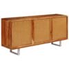 Sideboard Solid Acacia Wood with Carved Doors 158x40x75 cm