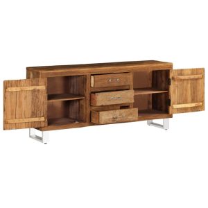 Sideboard Solid Reclaimed Sleeper Wood 160x40x76 cm