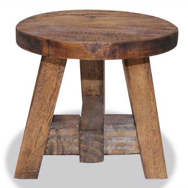 Stool Solid Reclaimed Wood 20X20X23 Cm