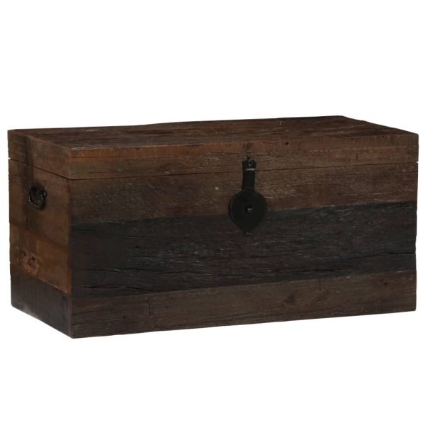 Storage Box Solid Reclaimed Sleeper Wood 80x40x40 cm
