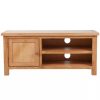 TV Cabinet 103x36x46 cm Solid Oak Wood