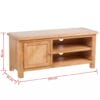TV Cabinet 103x36x46 cm Solid Oak Wood