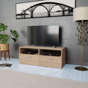 TV Cabinet Chipboard 95x35x36 cm Oak