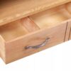 TV Cabinet with Drawer 88 x 42 x 46 cm Solid Oak Wood