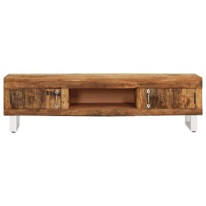 TV Stand Solid Reclaimed Sleeper Wood 140x30x40 cm