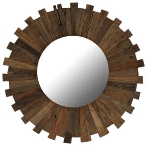 Wall Mirror Solid Reclaimed Sleeper Wood 70 cm