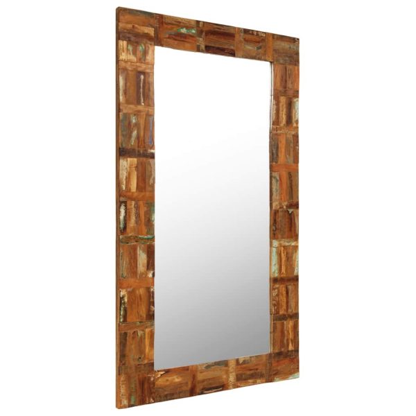 Wall Mirror Solid Reclaimed Wood 60x120 cm