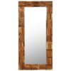 Wall Mirror Solid Reclaimed Wood 60x120 cm